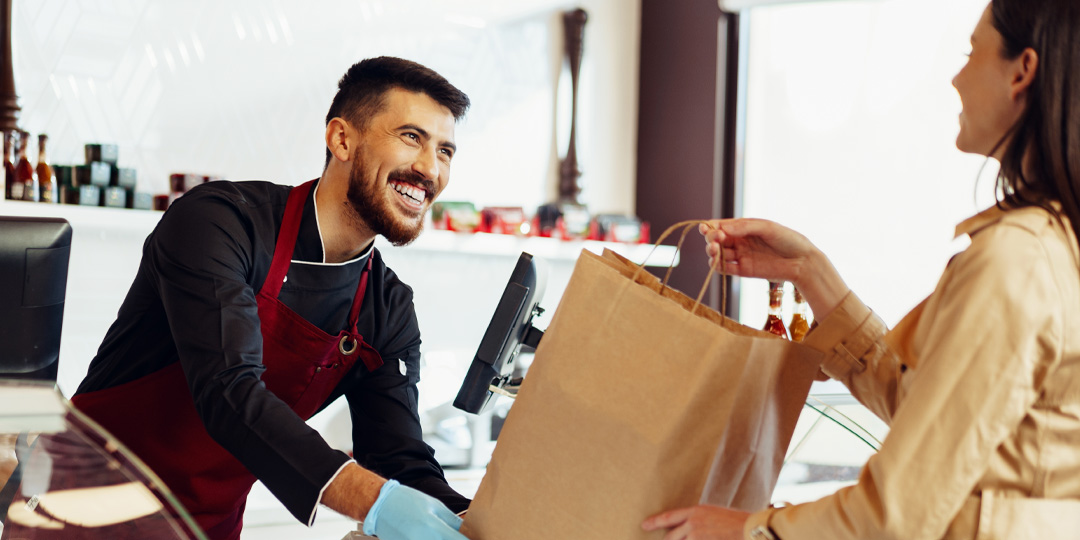 happy retail customer unattended retail experience